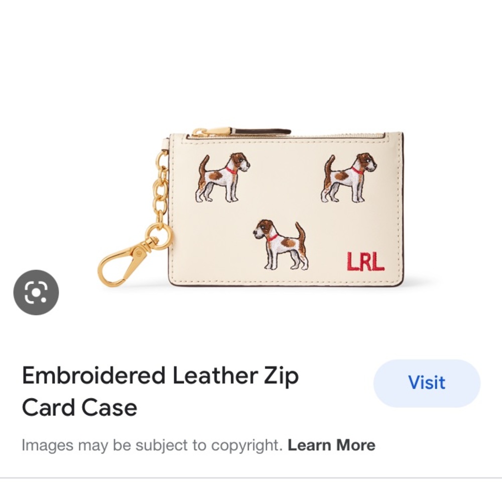 New Ralph Lauren Embriodered Dog Wallet